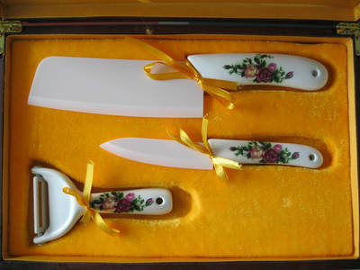 【6寸陶瓷刀3件套 陶瓷刀定做批發 陶瓷刀日用品 陶瓷刀套裝】價格,廠家,圖片,廚用菜刀,博山大觀園利晨陶琉銷售部-